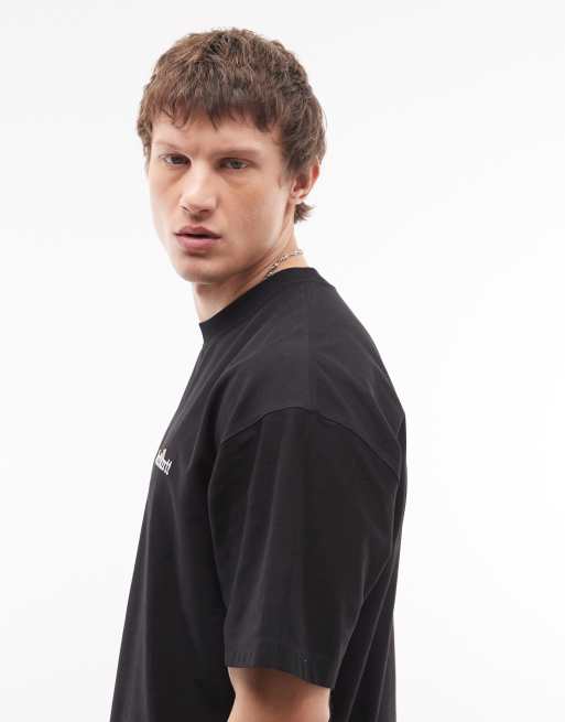 Carhartt WIP – T-Shirt in Schwarz mit Label, 4 von 5