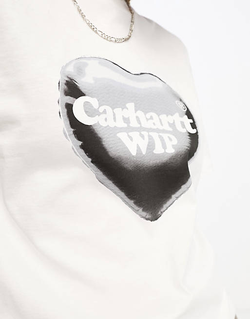 Carhartt WIP – T-Shirt in Weiß mit Herz-Ballon-Print | ASOS