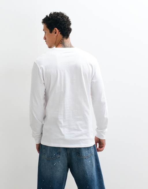 Carhartt WIP - T-shirt manches longues avec poche - Blanc, 3 de 5
