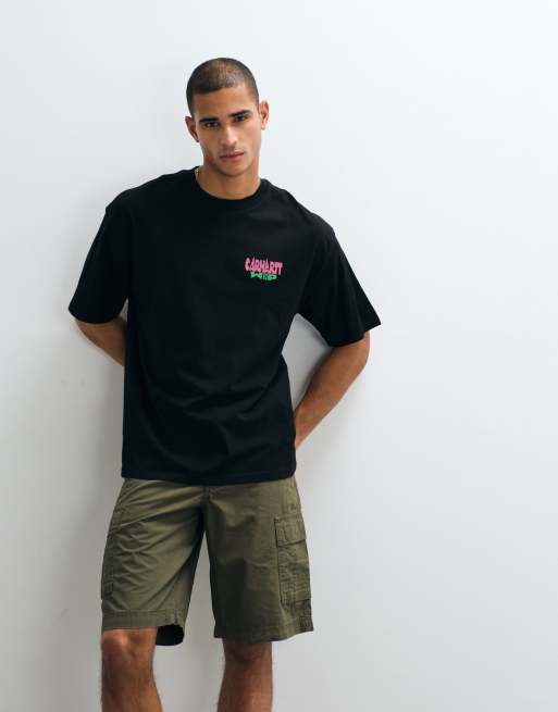 Carhartt WIP T-shirt med bagprint og bagagemærke i sort, 4 af 5