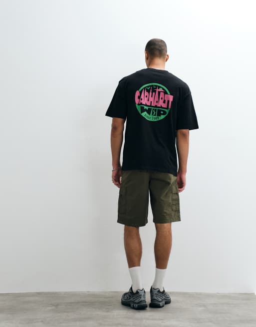 Carhartt WIP T-shirt med bagprint og bagagemærke i sort, 5 af 5
