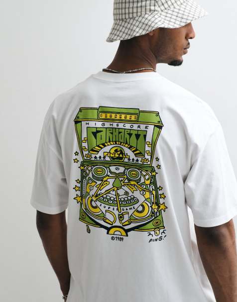 Carhartt WIP t-shirt med pinball-ryggtryck i vitt - view 1