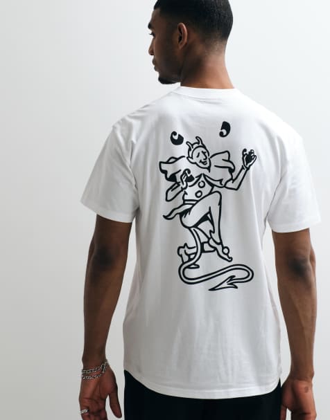 Carhartt WIP t-shirt med spelkortstryck på ryggen i vitt - view 1