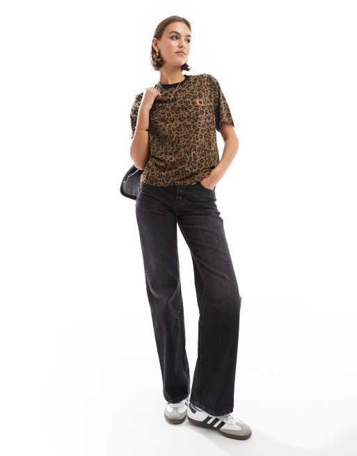 Carhartt WIP - T-shirt met borstzak en luipaardprint, 3 van 4