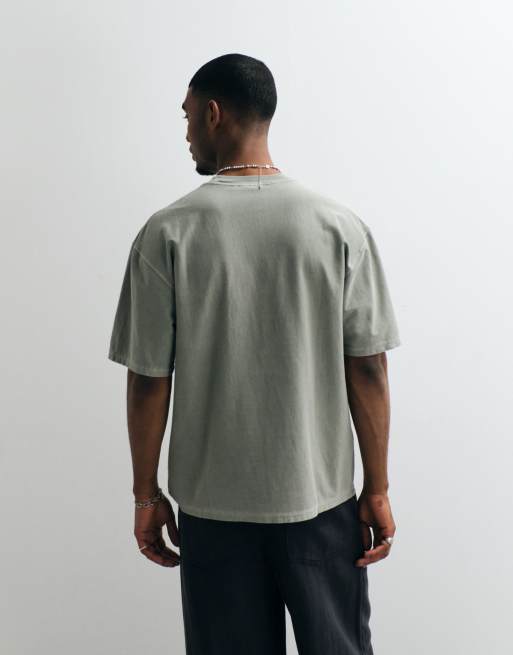 Carhartt WIP - T-shirt met borstzak in vaalgroen, 4 van 5