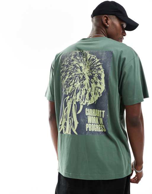 Carhartt WIP - T-shirt met chrysant-print in groen