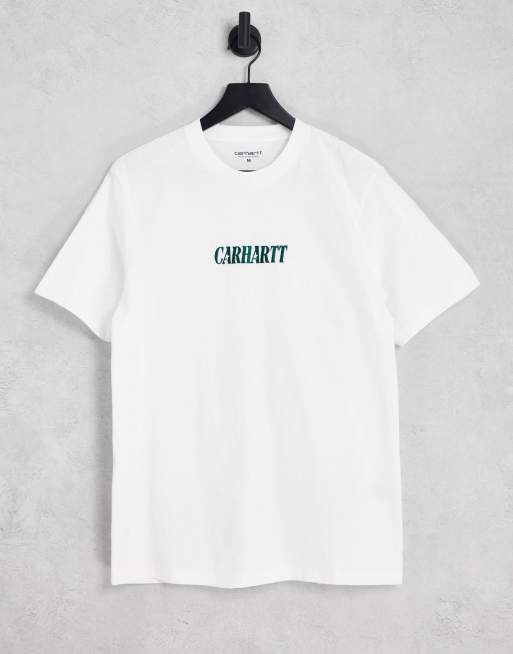 Carhartt WIP - T-shirt met geborduurde tekstprint in wit
