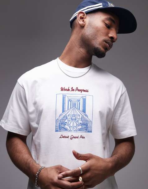 Carhartt WIP - T-shirt met grafische raceprint in wit - view 1