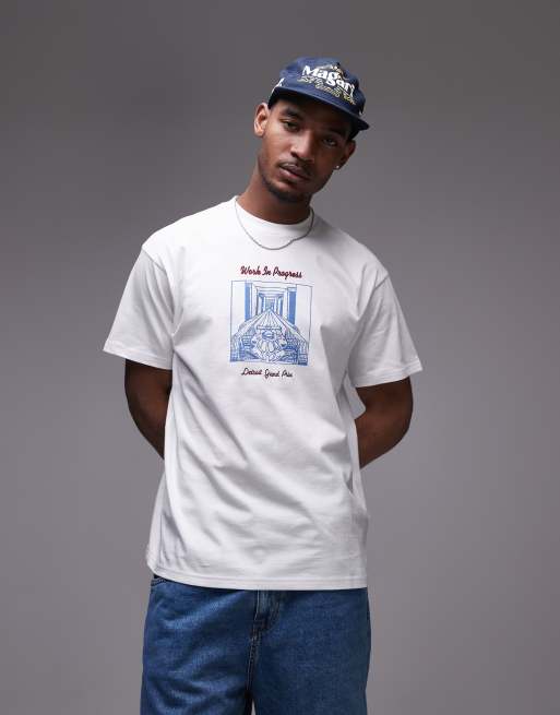 Carhartt WIP - T-shirt met grafische raceprint in wit, 2 van 4