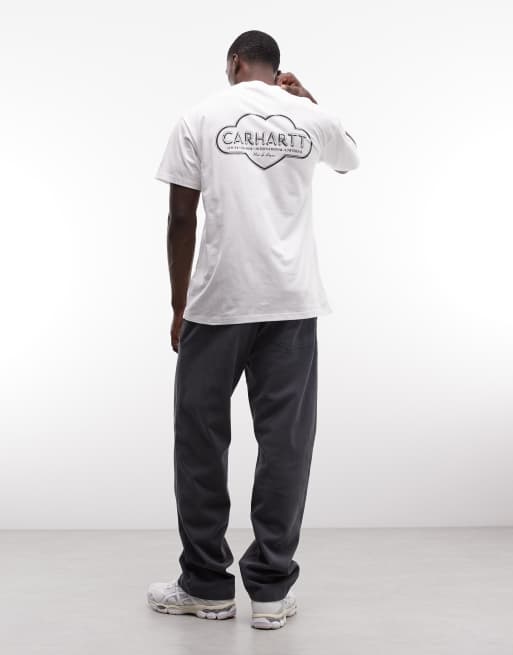 Carhartt WIP - T-shirt met hartprint op de achterkant in wit, 2 van 5