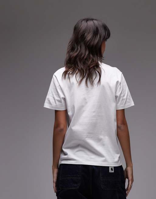 Carhartt WIP - T-shirt met korte mouwen en pudding-print in wit , 4 van 4