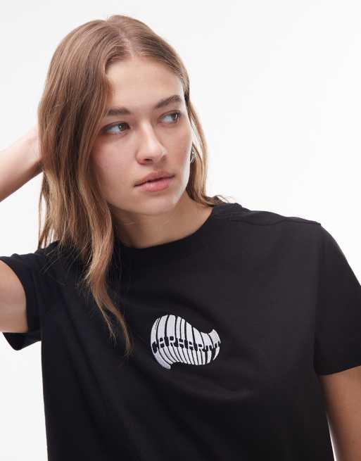 Carhartt WIP - T-shirt met psshh-logo en korte mouwen in zwart