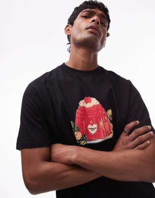 Carhartt WIP - T-shirt met pudding print en korte mouwen in zwart