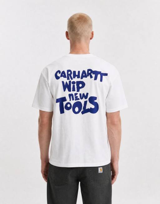 Carhartt WIP T-shirt met uitgesneden logo in wit, 6 van 10