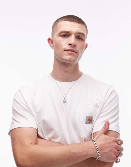 Carhartt WIP - T-shirt met zakje in wit