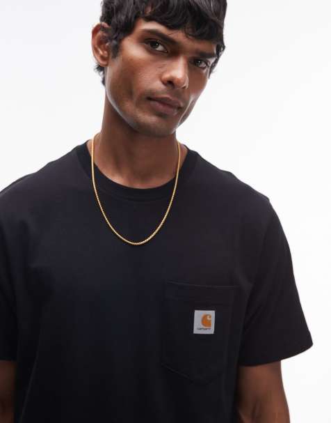 Carhartt WIP - T-shirt met zakje in zwart - view 1