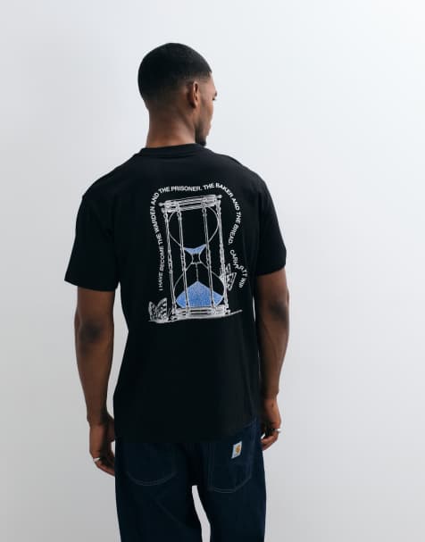 Carhartt WIP T-Shirt mit Hourglass-Rückendruck in Schwarz - view 1