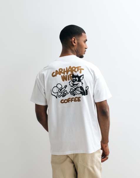 Carhartt WIP T-Shirt mit Rückenprint „Coffee Break“ in Weiß - view 1