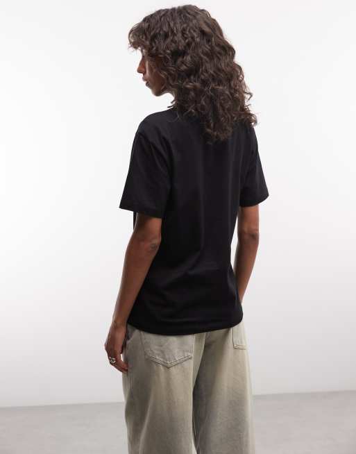 Carhartt WIP T-Shirt mit Script-Logo-Stickerei in Schwarz, 4 von 4