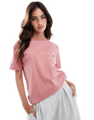 Carhartt WIP - T-Shirt mit Tasche in Rosa