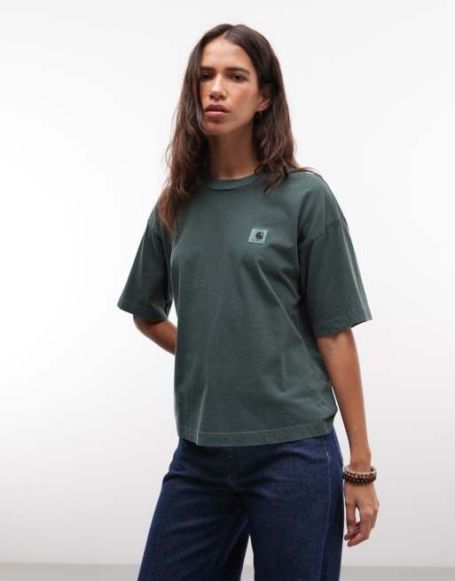 Carhartt WIP t-shirt Nelson in verde scuro, 2 di 4