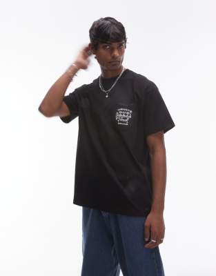 Carhartt WIP - T-shirt nera a maniche corte con tasca - view 1