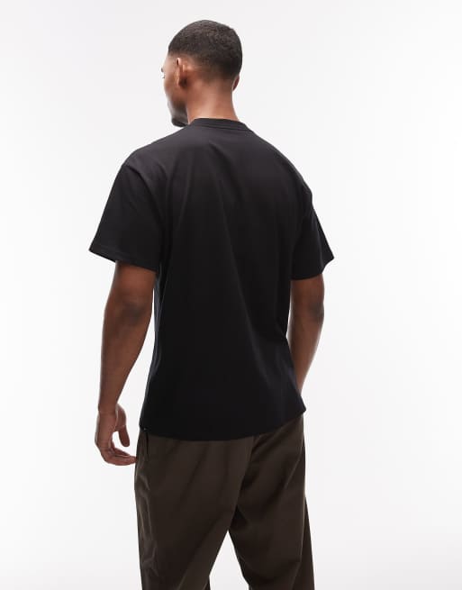 Carhartt WIP - T-shirt nera con logo stile filo spinato, 3 di 5