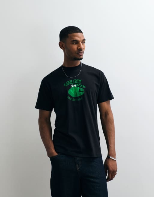 Carhartt WIP - T-shirt nera con rana, 3 di 5