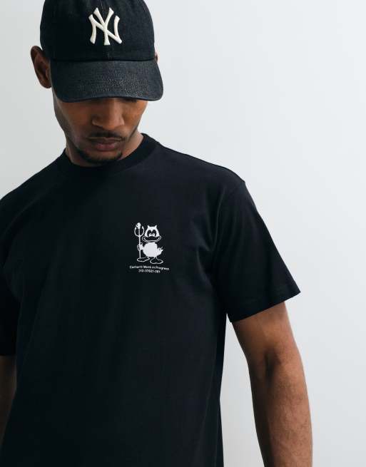Carhartt WIP - T-shirt nera con stampa di auto da bumper sul retro, 4 di 5