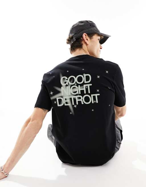 Carhartt WIP - T-shirt nera con stampa notturna sul retro