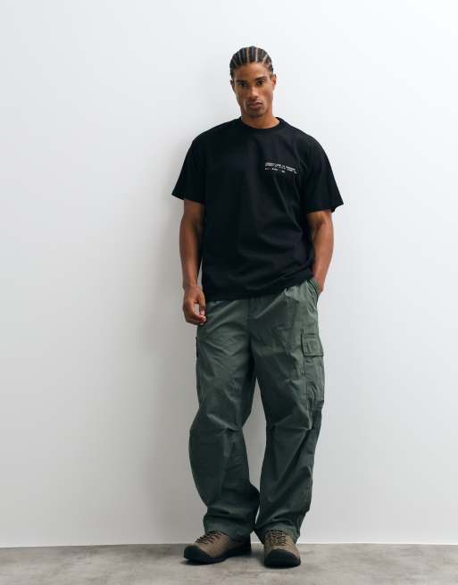 Carhartt WIP T-shirt nera con stampa posteriore Feather Progress, 2 di 5