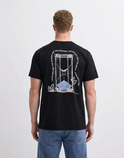 Carhartt WIP T-shirt nera con stampa sul retro Hourglass, 6 di 10
