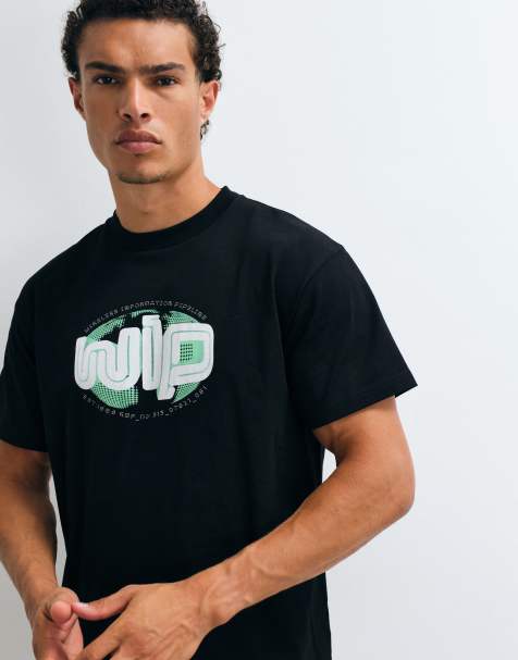 Carhartt WIP t-shirt noir avec motif graphique et logo WIP sur le devant - view 1