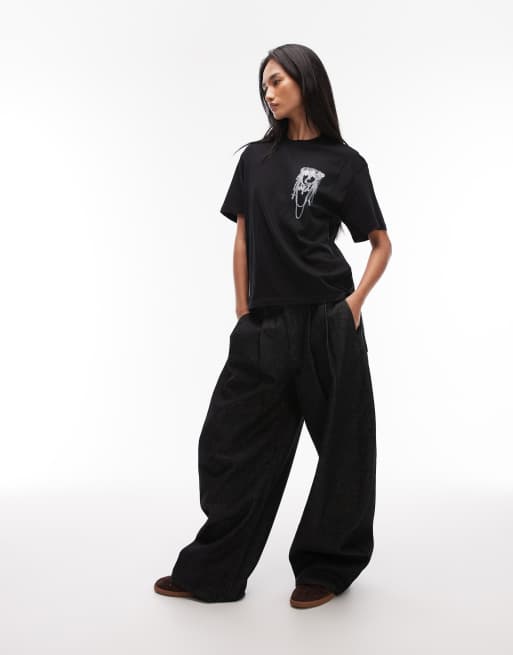 Carhartt WIP - T-shirt oversize avec charms inversés - Noir, 3 de 4