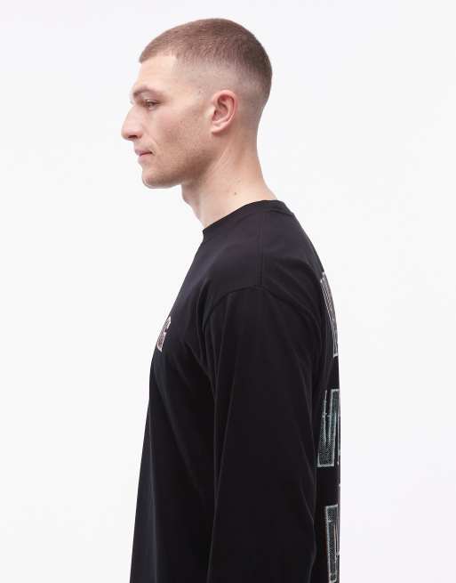 Carhartt WIP - T-shirt oversize manches longues avec imprimé au dos - Noir, 4 de 5