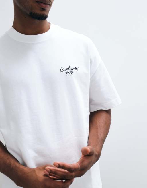 Carhartt WIP t-shirt Signature Script blanc, 2 de 5