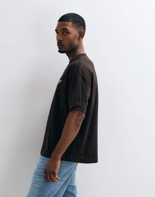 Carhartt WIP t-shirt Signature Script marron foncé, 4 de 5