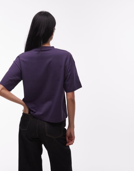 Carhartt WIP - T-shirt squadrata viola con sigillo, 4 di 4
