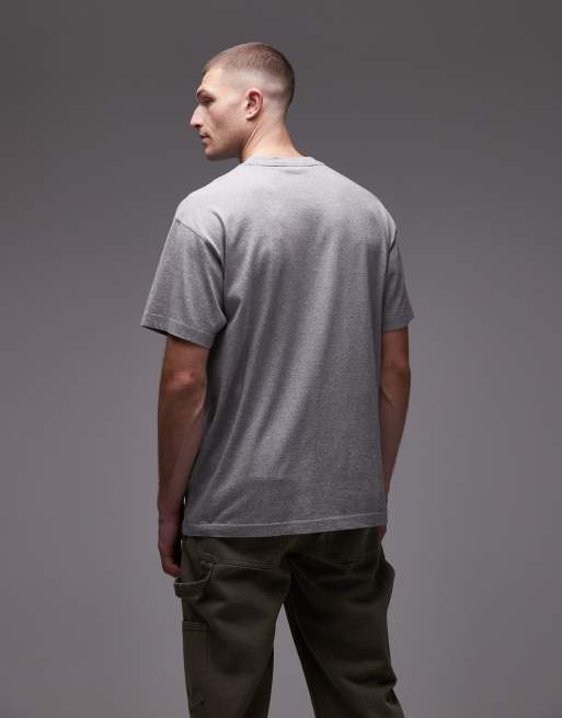Carhartt WIP - T-shirt van zware stof in grijs, 4 van 5