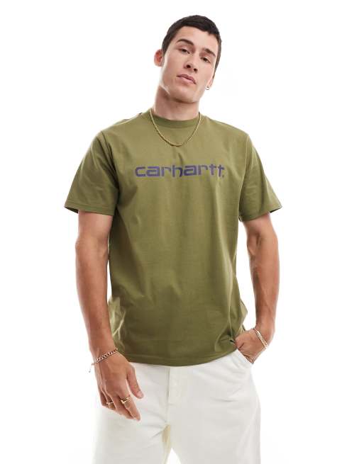 Carhartt WIP - T-shirt verde con scritta, 4 di 4