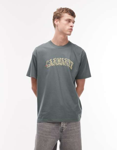 Carhartt WIP - T-shirt verde salvia con monogramma - view 1