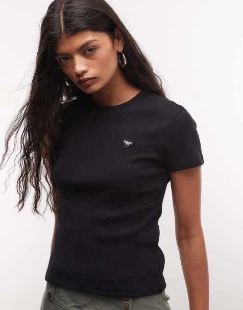 Carhartt WIP T-shirt z małą naszywką w kształcie serca czarny - view 1