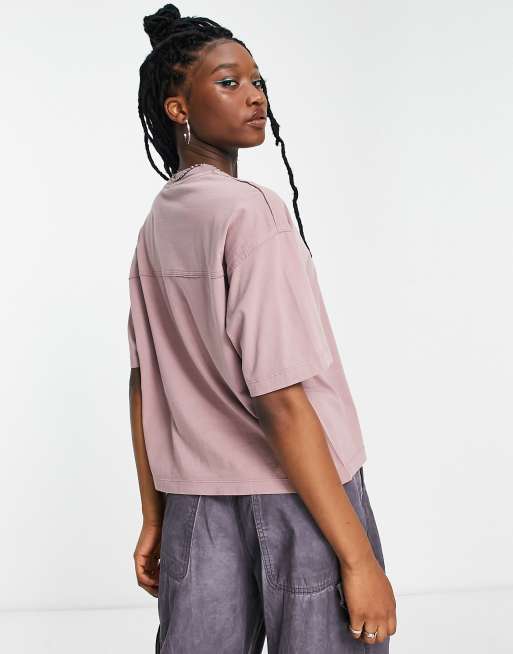Carhartt WIP tacoma cropped t-shirt in pink, 2 of 4