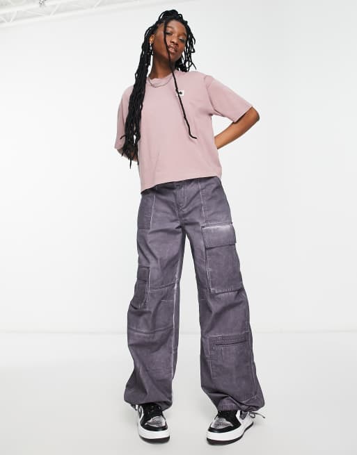Carhartt WIP - Tacoma - Cropped T-shirt in roze, 4 van 4