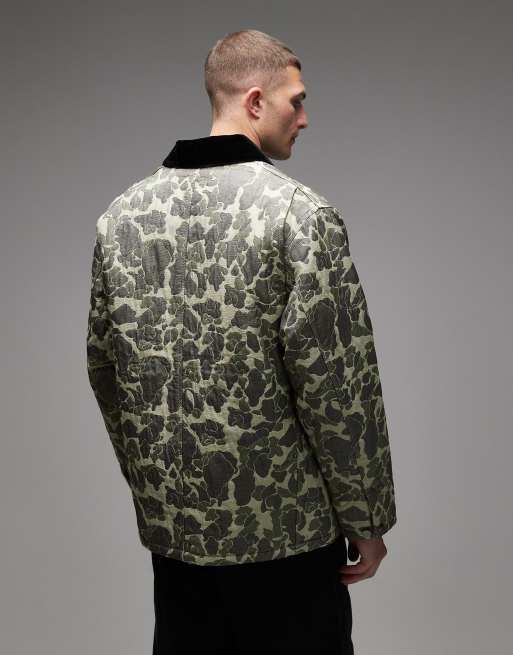 Carhartt WIP - Tapestry Chore - Giaca verde mimetica jacquard, 3 di 5