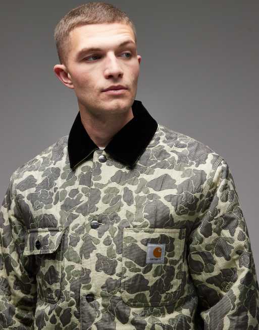 Carhartt WIP - Tapestry Chore - Giaca verde mimetica jacquard, 5 di 5