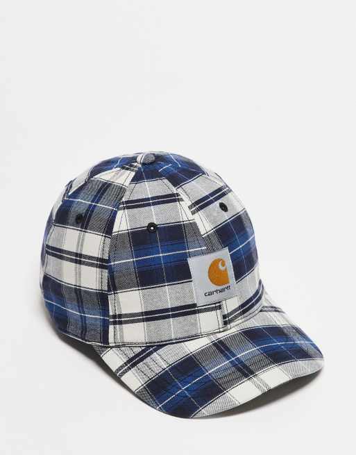 Carhartt WIP Tarbell hat in navy plaid 