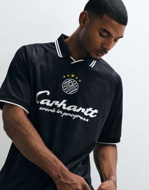 Carhartt WIP - Terrace Football - T-shirt nera, 4 di 5