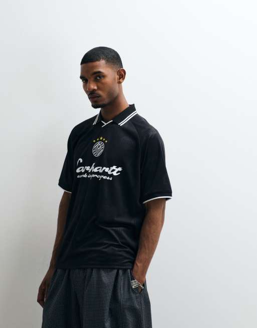 Carhartt WIP - Terrace Football - T-shirt nera, 5 di 5