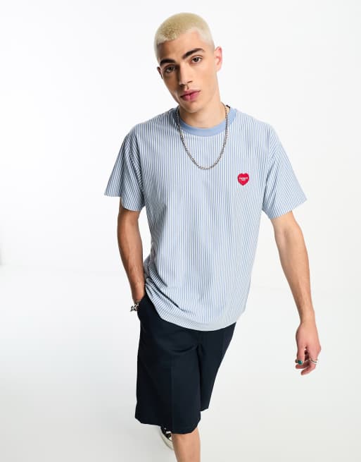 Carhartt WIP terrell stripe t-shirt in blue